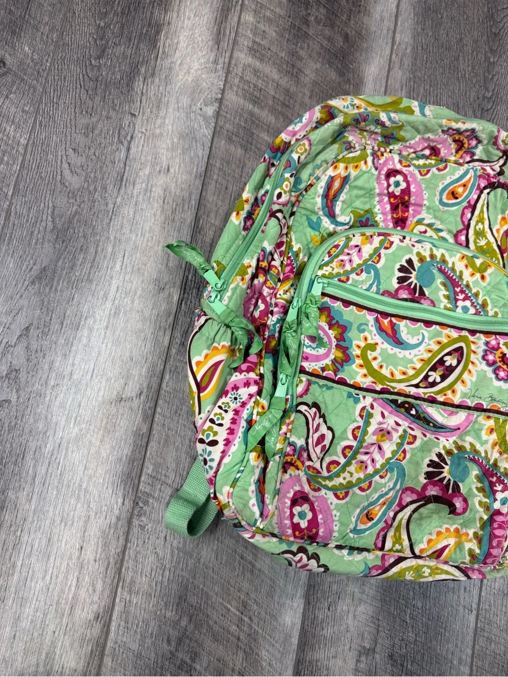Vera Bradley Teal Paisley Bookbag‎